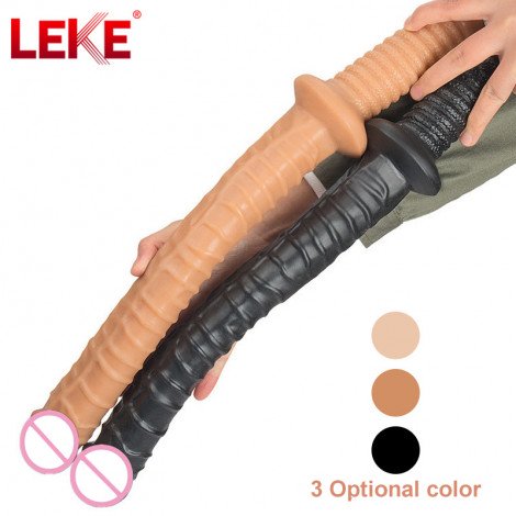 LEKE lengthened and thickened PVC female dildo