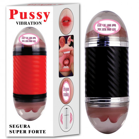 LUDAN Oral Sex Flesh Cup Double Hole Vibrat