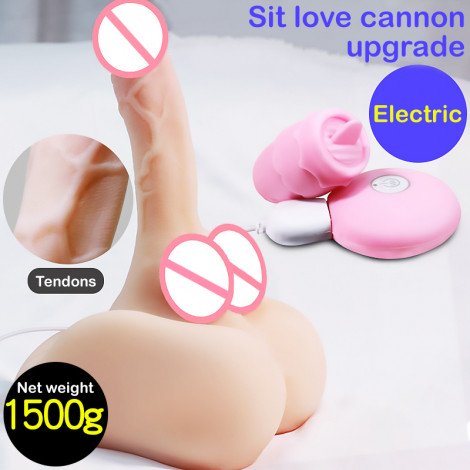 Clitoral vibrator massage dildo - sitting sex