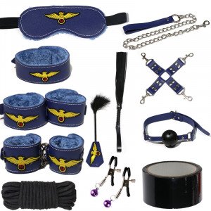 SM Flight Attendant Plush leather 12pc Set - Blue